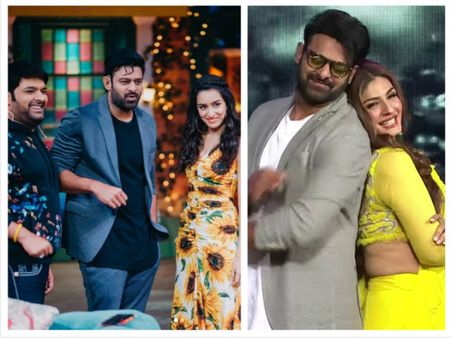 Prabhas & Shraddha Kapoor Promote Saaho On The Kapil Sharma Show & Nach Baliye 9 (PICS)