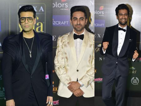 IIFA 2019 Green Carpet: KJo, Ayushmann Khurrana & Vicky Kaushal Look Savvy