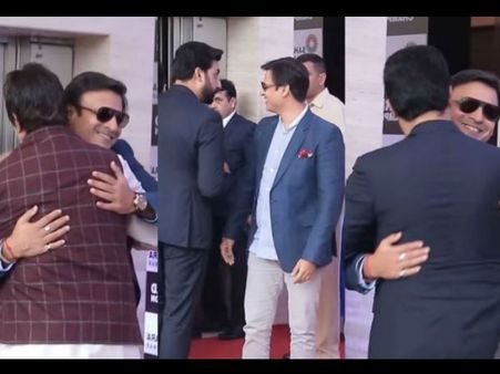 Abhishek Bachchan HUGS Vivek Oberoi Despite His NASTY DIG At Aishwarya Rai Bachchan & Salman Khan!