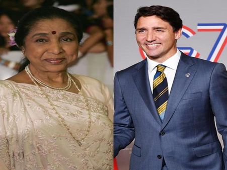 Canadian PM Justin Trudeau Wishes Asha Bhosle On Her 86th Birthday