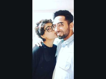 Birthday Boy Ayushmann Khurrana Gets A Peck On His Cheek From Wife Tahira Kashyap!