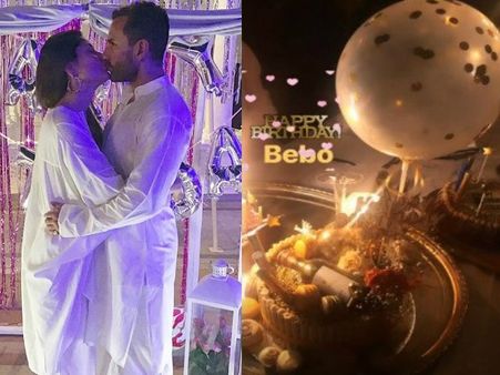 Happy Birthday Kareena Kapoor Khan: Actress Shares A Kiss With Saif To Begin The Celebrations!