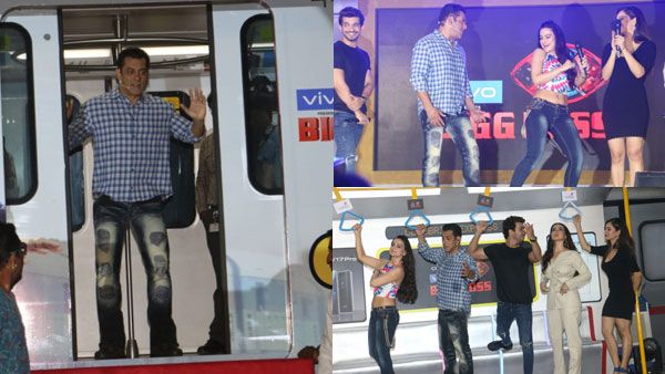Bigg Boss 13 Launch: Salman Khan Arrives In Mumbai Metro; Arjun, Ameesha Patel & Others Join Him