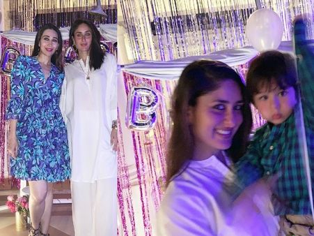 Inside Kareena Kapoor Khan's Birthday Bash: Taimur Looks Super Cute; Bebo-Karisma Drop Sibling Goals