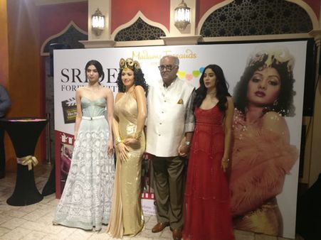 Actor Sridevi's Wax Statue Unveiled In Madame Tussauds, Singapore