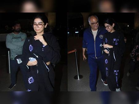 Khushi Kapoor Leaves For US To Study; Boney Kapoor Sees Her Off With Irrepressible Emotions
