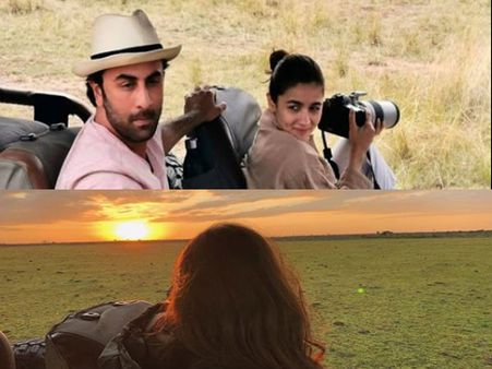 PICTURE: Alia Bhatt & Ranbir Kapoor Enjoy The Kenyan Wilderness On A Safari Ride!