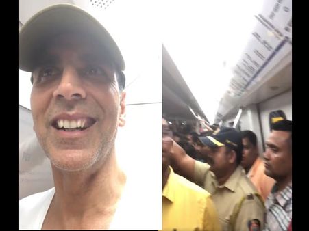 VIDEO: Akshay Kumar Ditches Car, Takes Crowded Mumbai Metro!