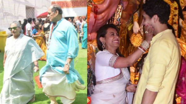 Rani Mukerji, Jaya Bachchan, Ayan Mukerji & Others Grace A Durga Puja Pandal In Mumbai: Pictures!