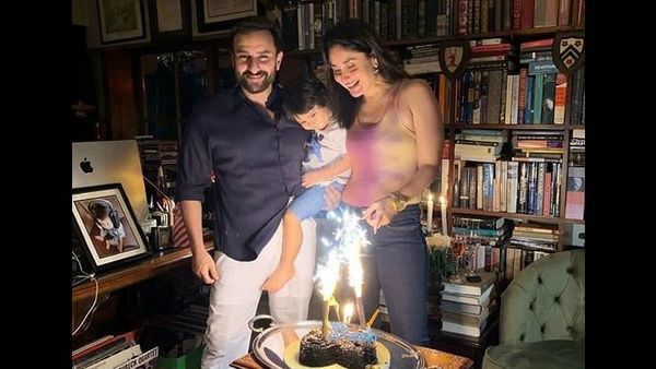 Kareena Kapoor-Saif Ali Khan's Wedding Anniversary Bash: Couple Strikes A Happy Pose With Taimur