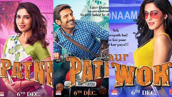 Pati Patni Aur Woh Posters: Kartik Aaryan, Bhumi Pednekar & Ananya Panday Introduce Their Characters
