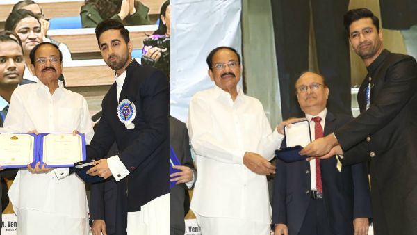 National Film Awards 2019: Ayushmann Khurrana And Vicky Kaushal Collect Best Actor Award