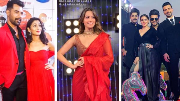 Zee Rishtey Awards 2019: Sriti & Shabbir Twin In Red; Anita Hassanandani Looks Gorgeous In Red Sari