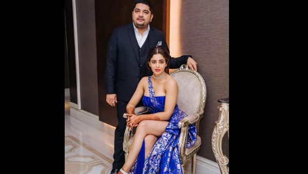 Neha Pendse Wedding Reception: Actress Stuns In Blue Gown With Thigh-High Slit!