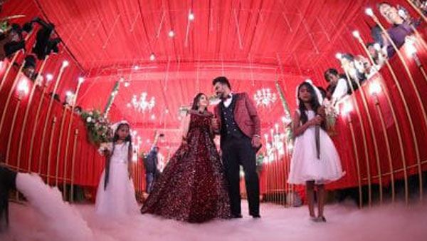 Pictures: Niveditha Gowda And Chandan Shetty Dazzle At Their Wedding Reception!