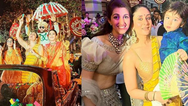 Armaan Jain's Wedding: Karisma & Kareena Kapoor Are The Coolest Baraatis; Taimur Steals The Show