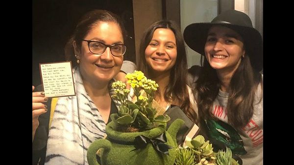 Birthday Girl Pooja Bhatt Poses For A Happy Picture With Sisters Alia & Shaheen