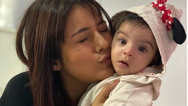 Shehnaz Gill Poses With Mahhi & Jay's Little Munchkin Tara; Fans Call It Awwdorable!