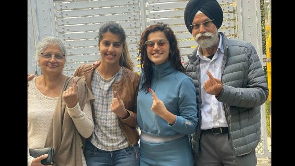 Delhi Elections 2020: Taapsee Pannu Flashes Her Inked Finger After Casting Vote With Family