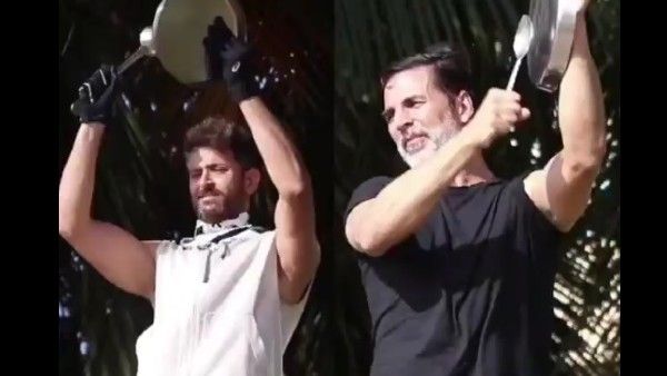 Janta Curfew: Akshay Kumar And Hrithik Roshan Clap & Clang Plates To Applaud COVID-19 Heroes