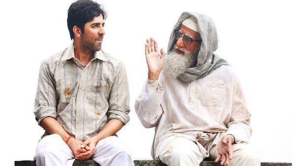 Ayushmann Khurrana Throws An ‘I Don’t Care’ Expression At Amitabh Bachchan While Sitting Next To Him