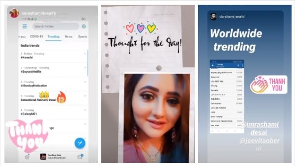 Rashami Desai Thanks Fans As They Trend 'Sensational Rashami Desai' On Twitter