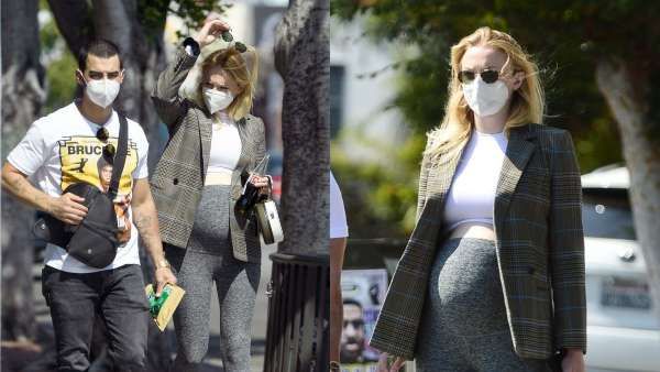 Sophie Turner Flaunts Baby Bump During Stroll With Joe Jonas In LA