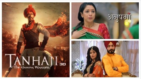 Latest TRP Ratings: World TV Premiere Of Tanhaji Tops The Chart; Anupamaa Retains Second Place