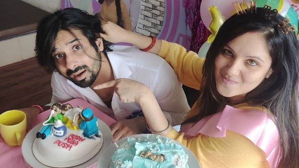 Kunal Verma Organises Surprise Baby Shower For Puja Banerjee With A Cake That Said 'Push Puja Push'