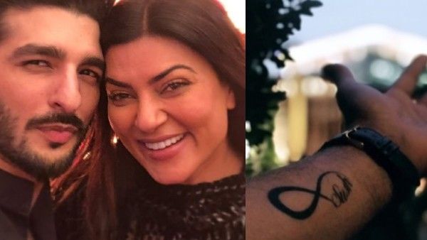 Sushmita Sen Has A Cute Reaction To Beau Rohman Shawl Getting Her Name Tattooed On His Arm