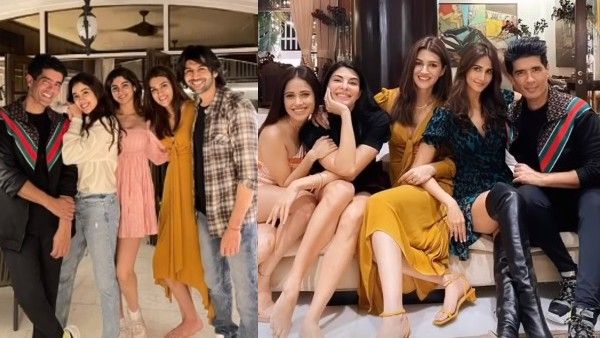 Kartik Aaryan, Janhvi Kapoor, Kriti Sanon And Others Have A Gala Time At Manish Malhotra's Dinner Party