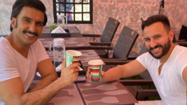 Saif Ali Khan And Ranveer Singh Bond Over A Cup Of Coffee In This Unmissable Picture