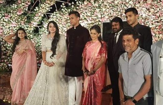 Shiva Rajkumar Attends Wedding Reception Of KPCC President DK Shivakumar’s Daughter; See Pics
