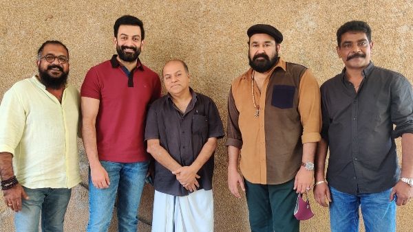 Mohanlal Kickstarts Barroz Pre-Production; Prithviraj Sukumaran Spotted With The Team!