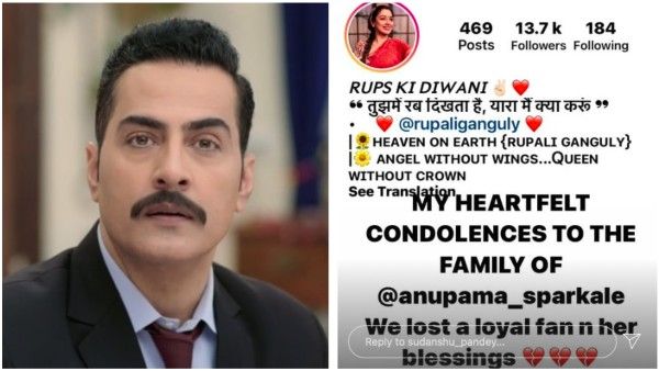 Sudhanshu Pandey Offers Heartfelt Condolences As Anupamaa’s Ardent Fan Passes Away