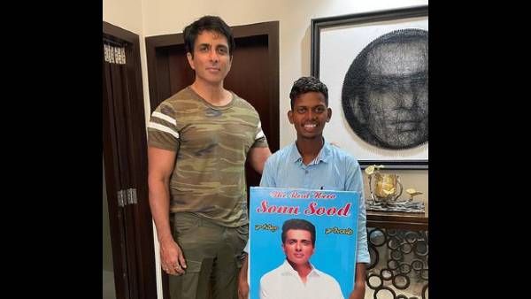 Sonu Sood Shares Picture With Fan Who Walked Barefoot From Hyderabad To Mumbai To Meet Him