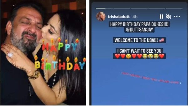 Trishala Dutt Wishes Father Sanjay Dutt On His Birthday With An Airplane Banner In California