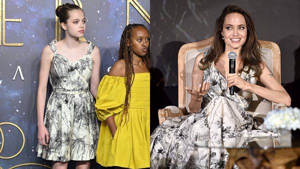 Shiloh Jolie-Pitt Upcycles Mom Angelina Jolie’s Dior Dress For Eternals London Premiere