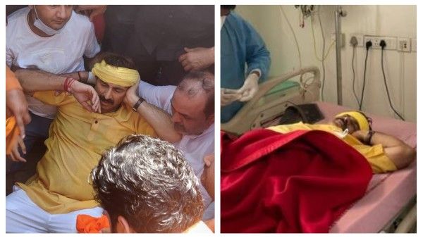 Actor And BJP Leader Manoj Tiwari Gets Injured During Protest Against Ban On Chhath Celebrations In Delhi