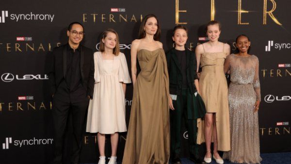 Angelina Jolie's Daughter Zahara Stuns In Mom's Vintage Oscar Dress At Eternals LA Premiere