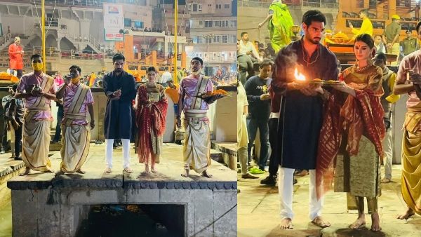 Ahan Shetty And Tara Sutaria Visit Varanasi To Perform Ganga Aarti & Seek Blessings For Tadap!