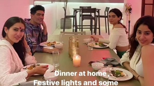 Diwali 2021: Rekha Joins Sara Ali Khan And Janhvi Kapoor For Manish Malhotra's Festive Dinner