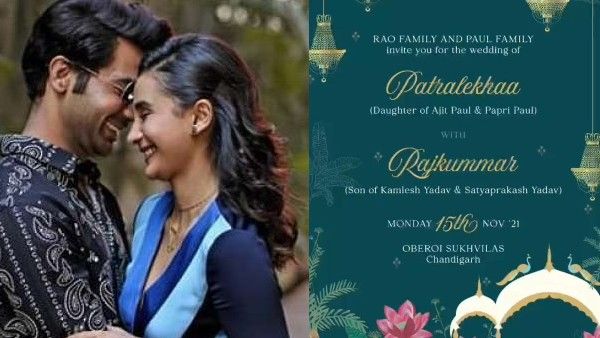 Rajkummar Rao-Patralekhaa's Wedding Card Gets Leaked On Social Media; Couple To Marry On November 15