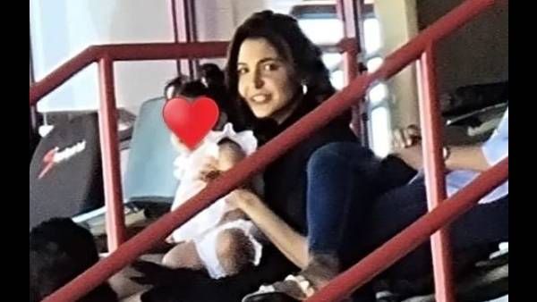 Anushka Sharma And Daughter Vamika Cheer For Virat Kohli During India vs South Africa Match