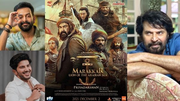 Marakkar Release: Mammootty, Dulquer, Prithviraj, & Others Wish Mohanlal & Team