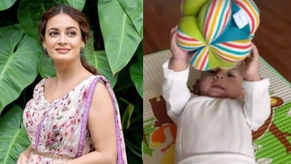 Dia Mirza Treats Fans With First True Glimpse Of Son Avyaan As He Goes Peek-A-Boo With His Toy