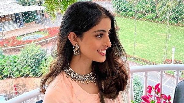 Navya Naveli Nanda Flaunts Grey Hair As She Strikes A Pose In Saree