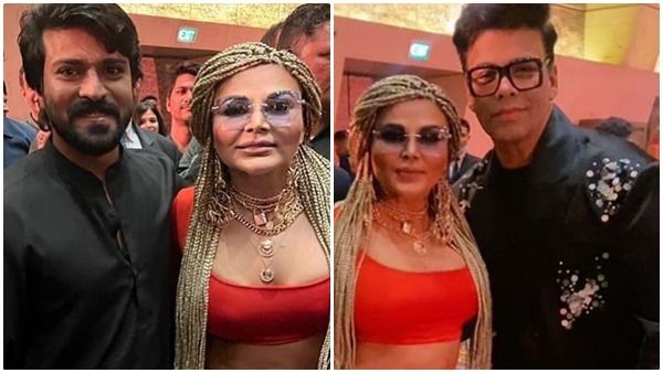 RRR Star Ram Charan Refuses To Dance With Rakhi Sawant; Karan Johar Ignores Her; Watch Video