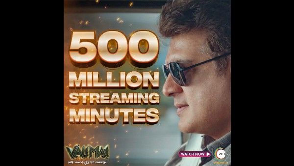 Valimai: Ajith’s Film Amasses 500 Million Streaming Minutes In Just 7 Days