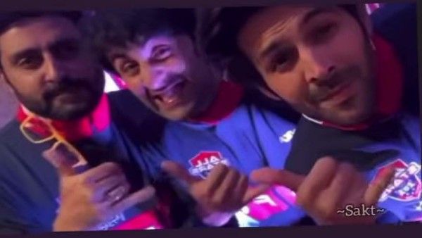 Squad Goals! Kartik Aaryan, Ranbir Kapoor And Abhishek Bachchan, Together Do The Bhool Bhulaiyaa 2 Step!
